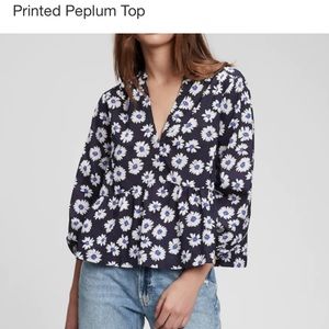 Floral peplum shirt